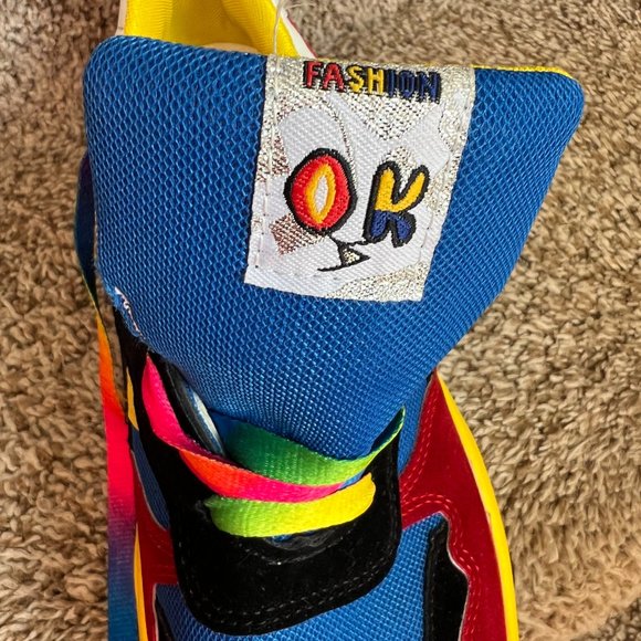 Kosseco Women's Lace Up Orthopedic Arch Wide Colorful Fashion Sneakers - Picture 12 of 14